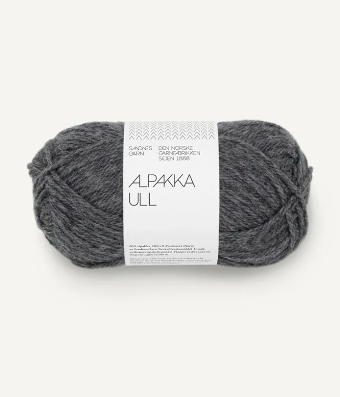 Alpakka ull Dark Grey Melange 1053