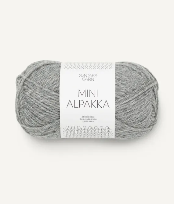 Hovedbilde MINI ALPAKKA GRÅMELERT  1042